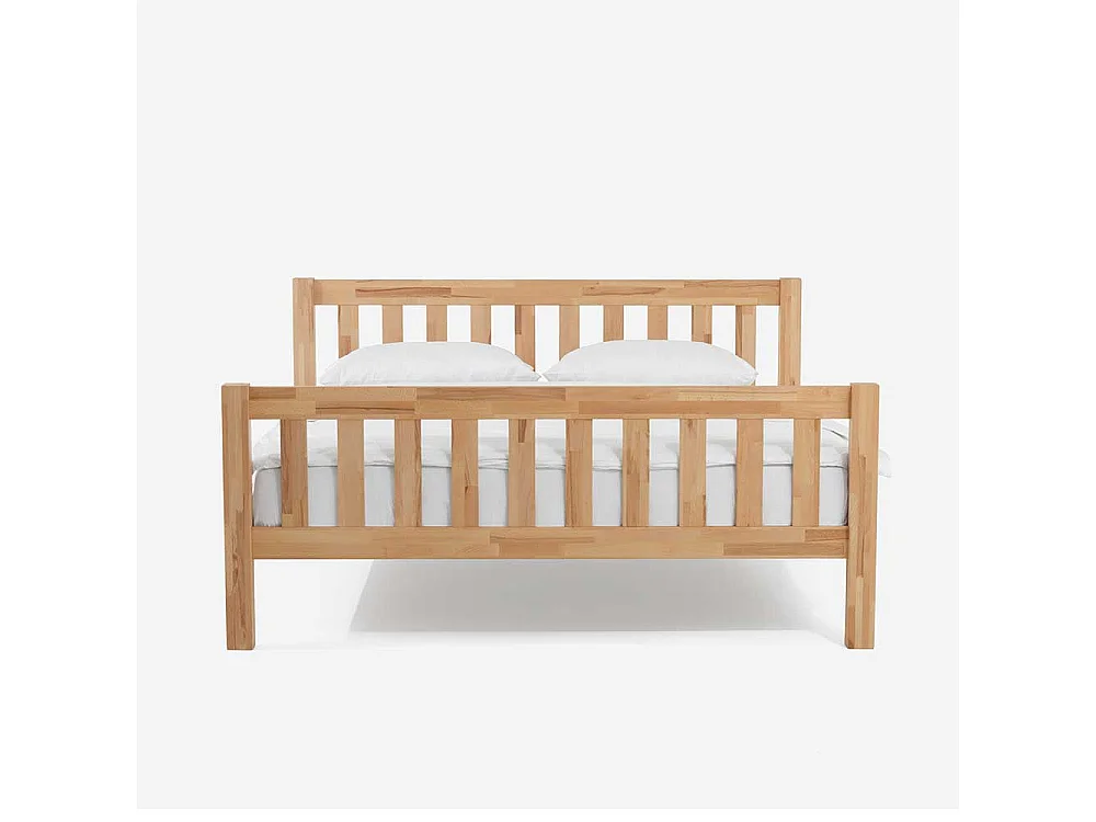 Bett aus Kernbuche massiv natur geölt