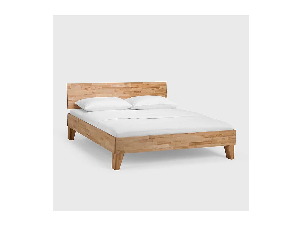 Singlebett aus Kernbuche Massivholz Überlänge (zweiteilig)