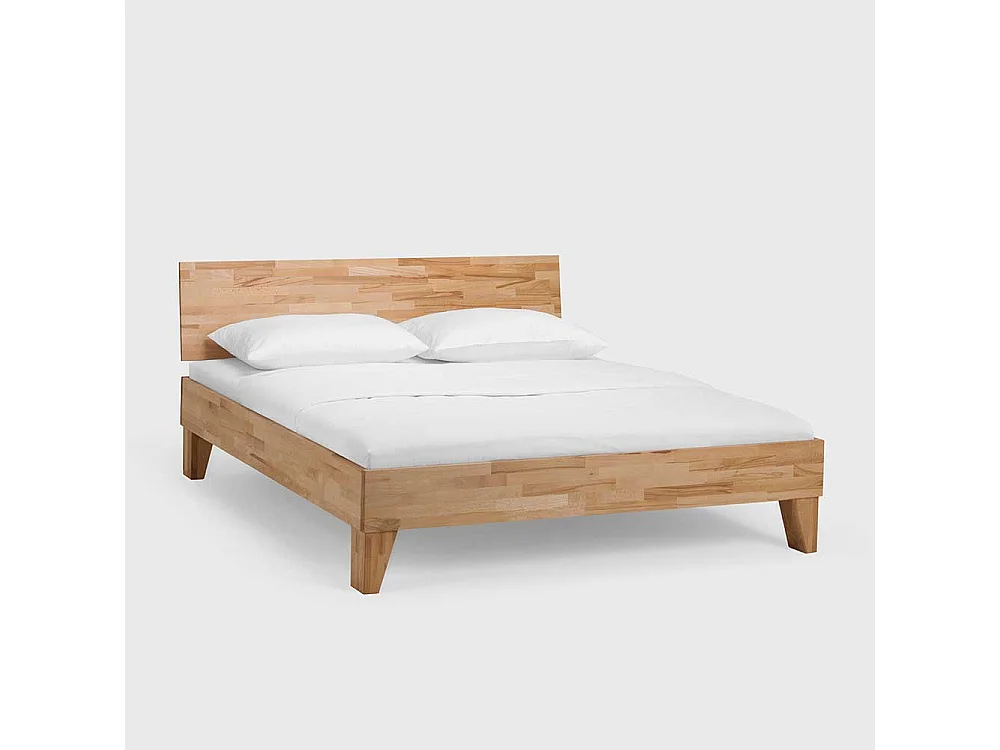 Singlebett aus Kernbuche Massivholz Überlänge (zweiteilig)