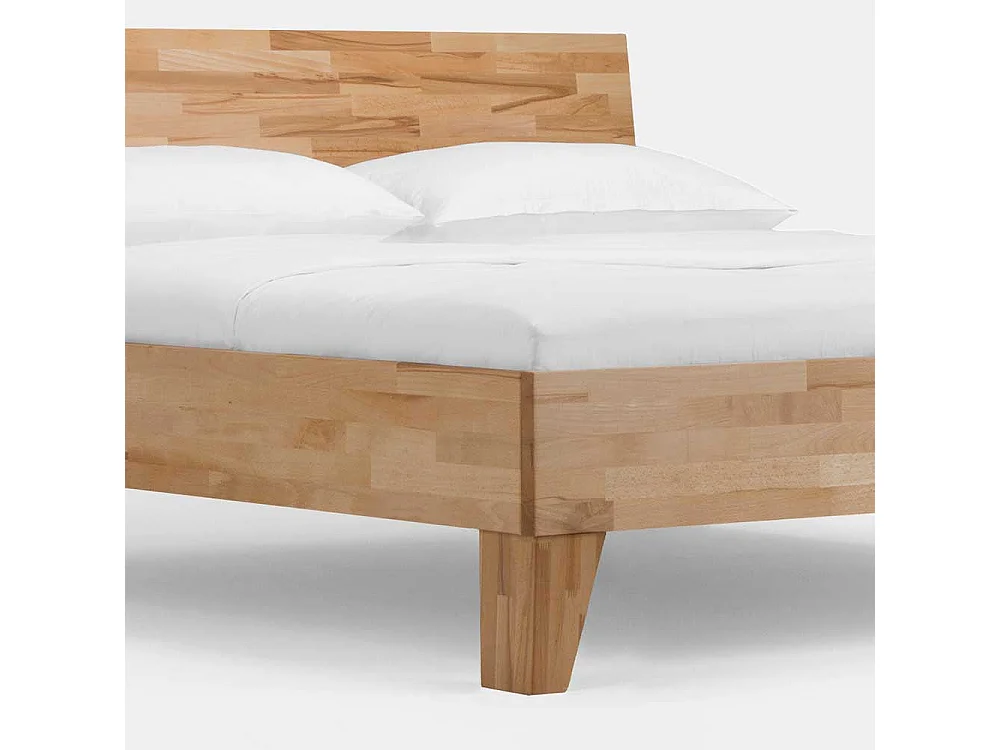 Singlebett aus Kernbuche Massivholz Überlänge (zweiteilig)