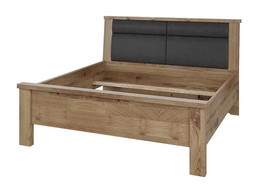 Doppelbett Bettgestell mit teilmassiver Oberfläche im Landhausstil