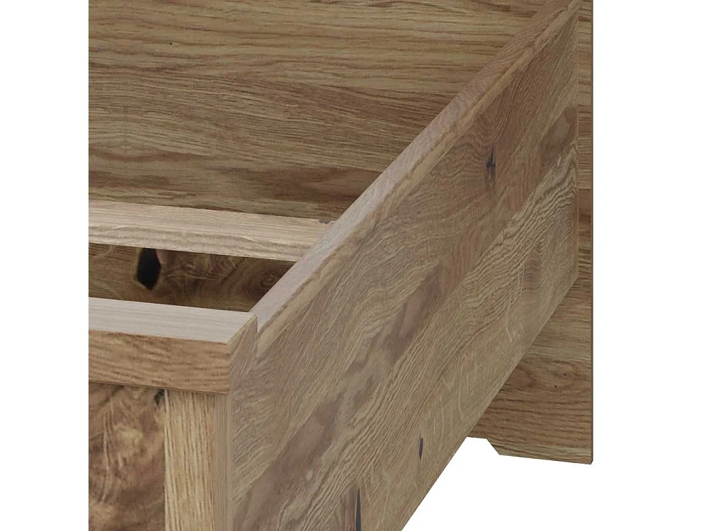 Doppelbett Bettgestell mit teilmassiver Oberfläche im Landhausstil