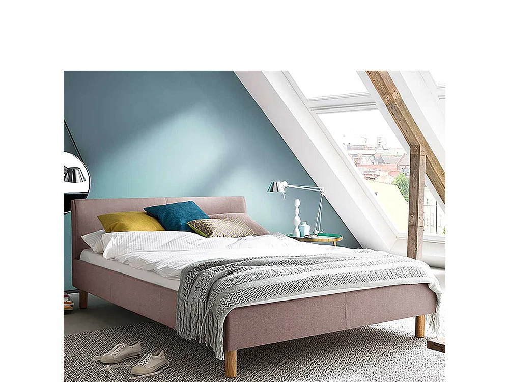 Stoffbett in Altrosa Skandi Design