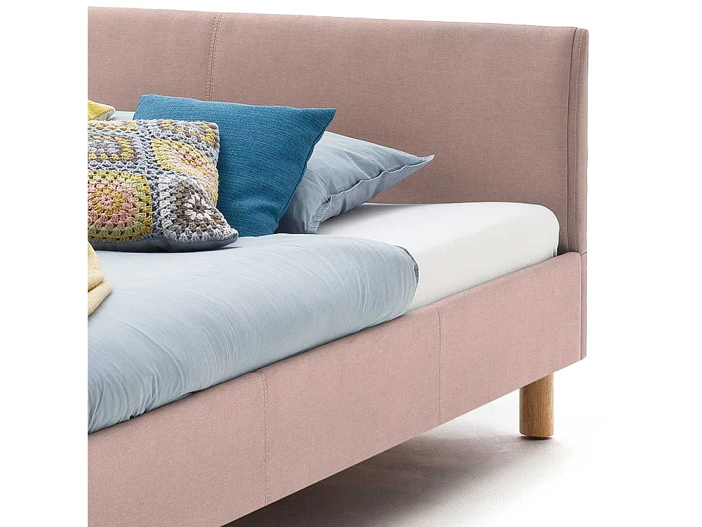 Stoffbett in Altrosa Skandi Design