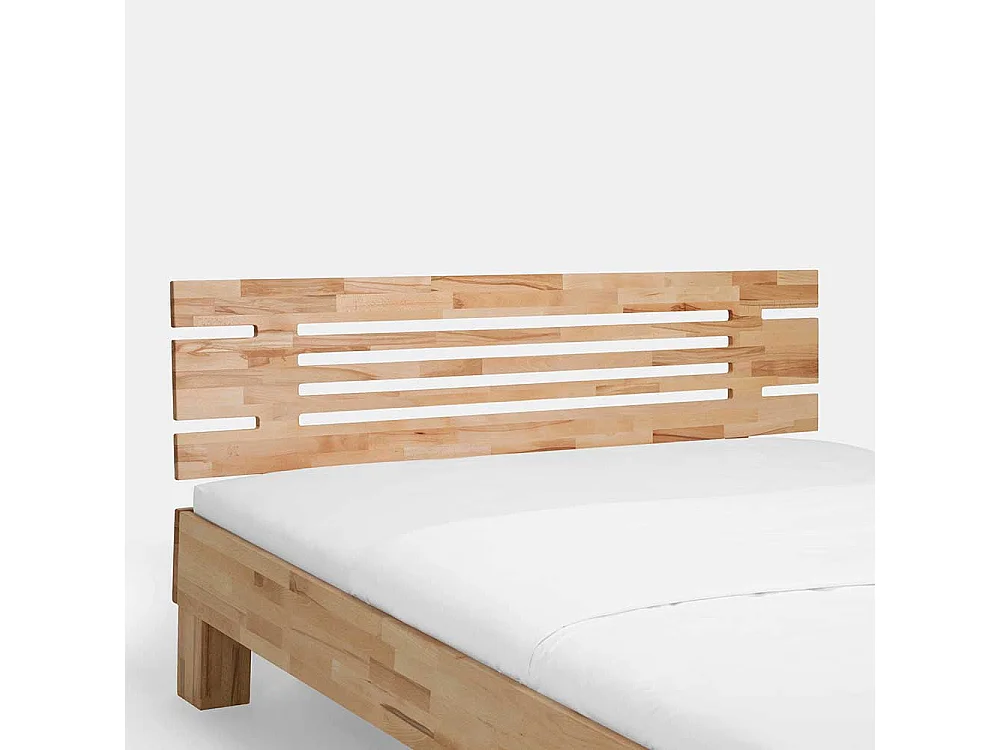 Bett mit 2 Nachtkonsolen Kernbuche Massivholz (dreiteilig)