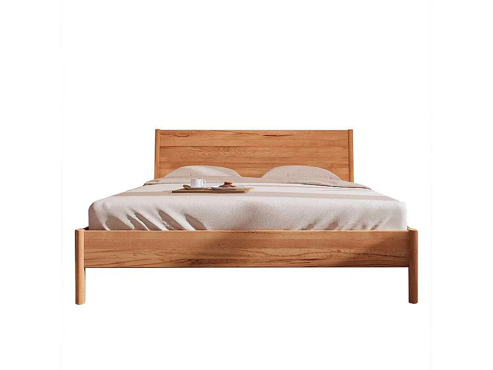 Bett Wildeiche geölt aus Massivholz wahlweise mit Nachtkonsolen