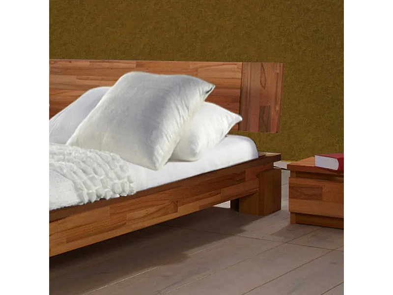 Futonbett aus Kernbuche Massivholz mit Kopfteil