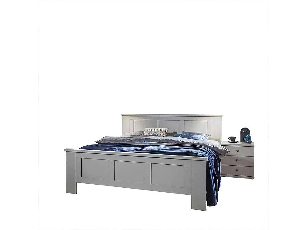 Landhausbett Hellgrau Made in Germany 48 cm Einstiegshöhe