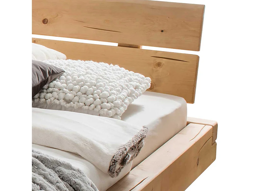 Holzdoppelbett Balken Gestell Fichte Massivholz
