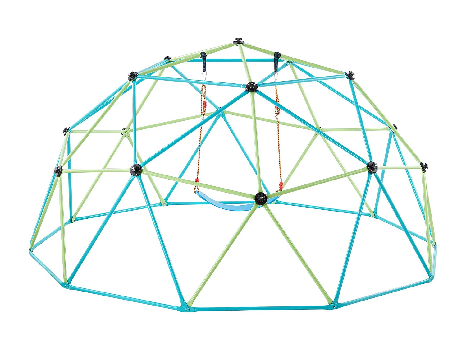 Kopuła Wspinaczkowa SucceBuy Geometryczna 305 cm, Klatka do Wspinania z Huśtawką i Hamakiem, Solidna Klatka dla Wiewiórek z Nośnością 453 kg