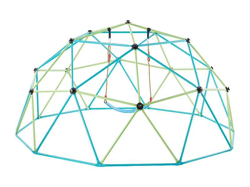 Kopuła Wspinaczkowa SucceBuy Geometryczna 305 cm, Klatka do Wspinania z Huśtawką i Hamakiem, Solidna Klatka dla Wiewiórek z Nośnością 453 kg