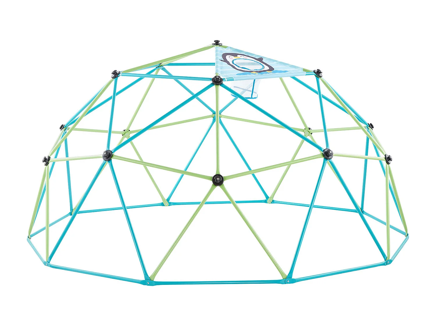 Kopuła Wspinaczkowa SucceBuy Geometryczna, Klatka do Wspinania z Siecią Ośmiornicy i 2 Piłkami do Koszykówki, Solidna Klatka dla Wiewiórek z Nośnością 453 kg