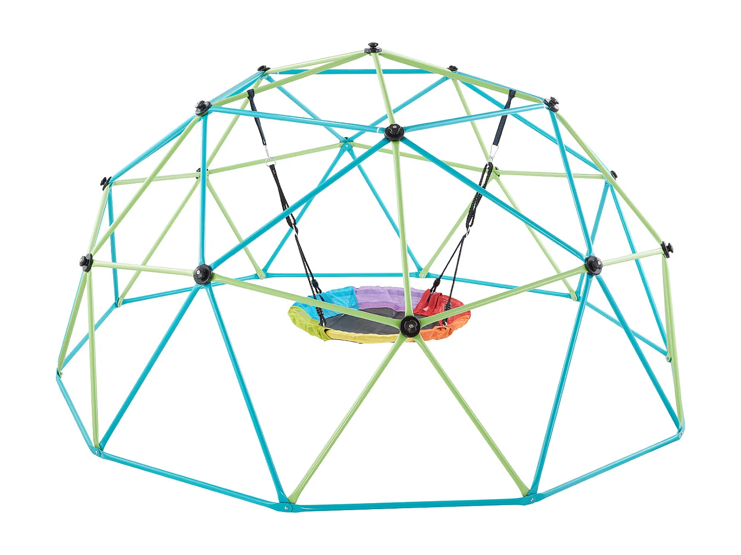 Dôme d'Escalade SucceBuy Géométrique 305 cm, Cage à Grimper avec Balançoire Soucoupe, Cage à Écureuil Solide avec Capacité de Charge de 453 kg
