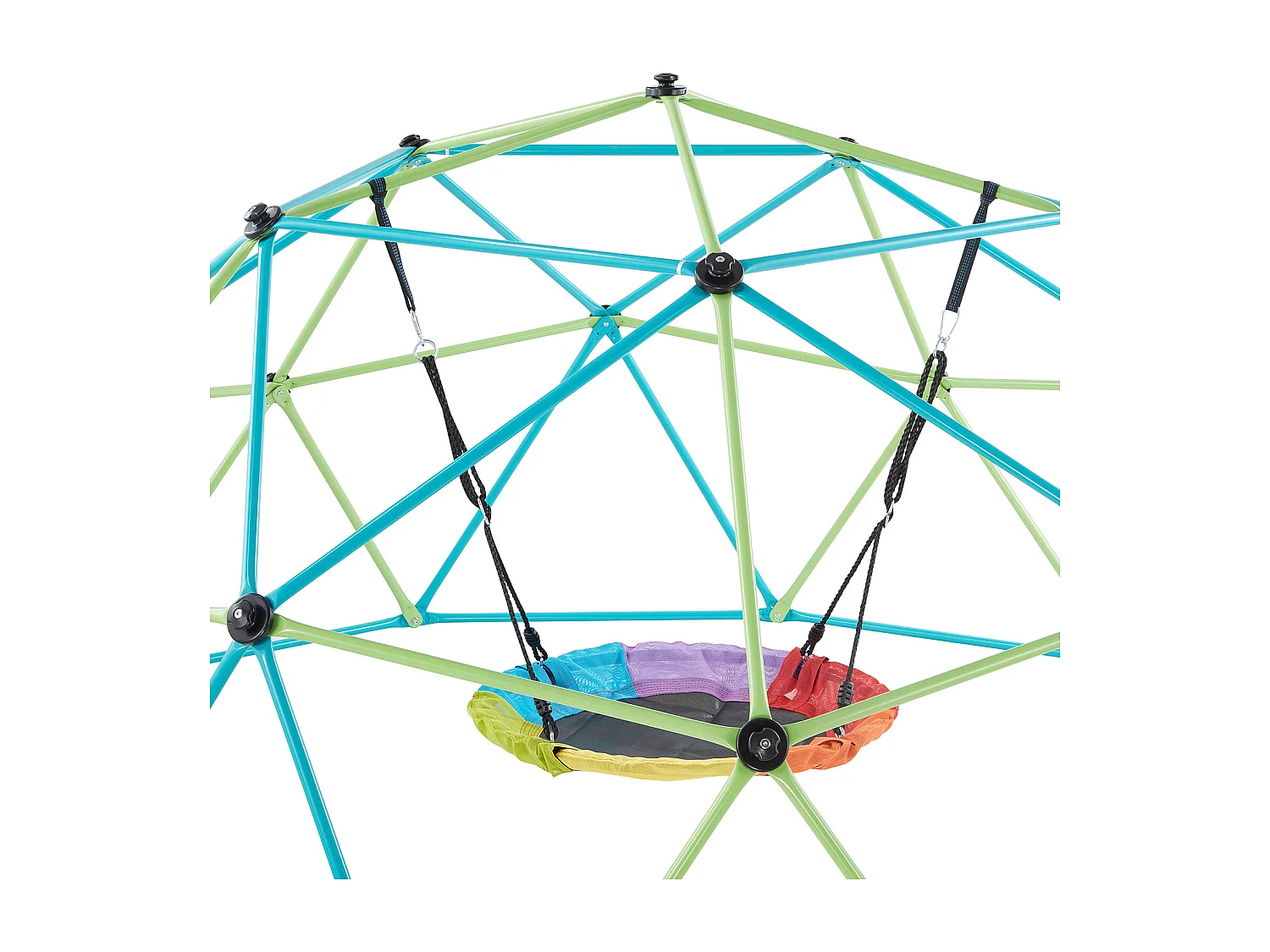 Dôme d'Escalade SucceBuy Géométrique 305 cm, Cage à Grimper avec Balançoire Soucoupe, Cage à Écureuil Solide avec Capacité de Charge de 453 kg