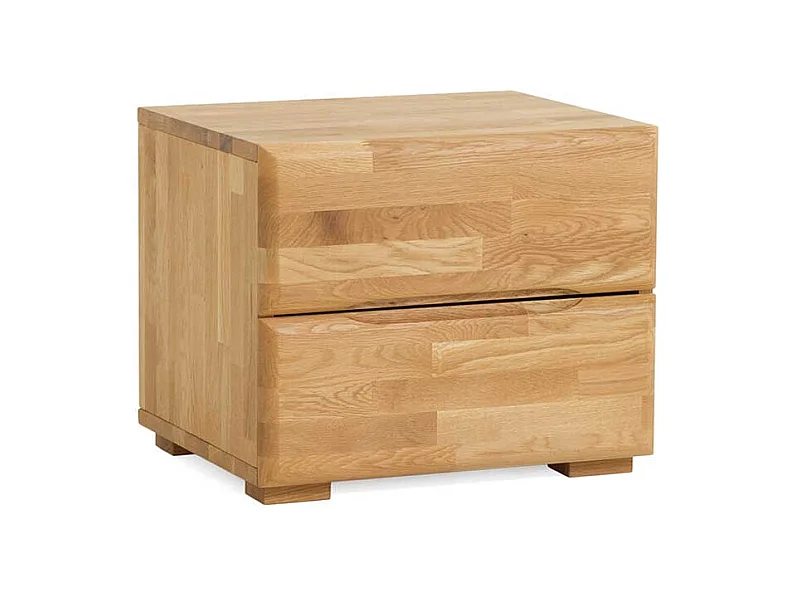 Doppelbett Set aus Wildeiche Massivholz honigfarben geölt (dreiteilig)
