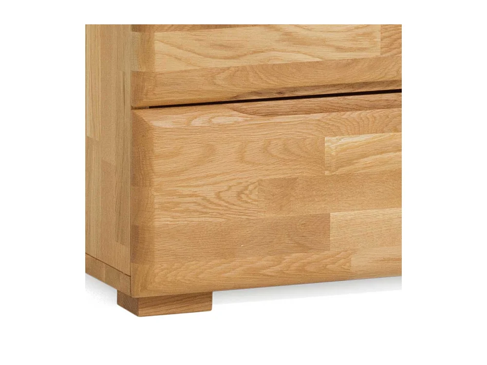 Doppelbett Set aus Wildeiche Massivholz honigfarben geölt (dreiteilig)
