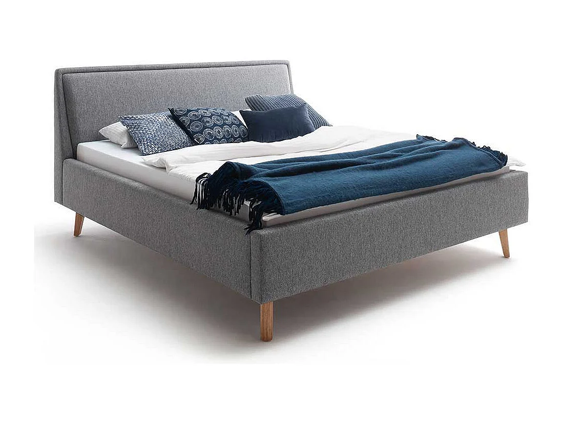 Gepolstertes Bett im Skandi Design 50 cm Einstiegshöhe