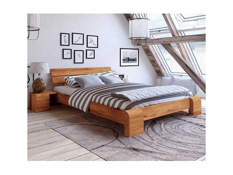 Futonbett aus Kernbuche Massivholz modern
