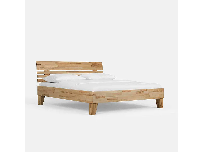 Doppelbett aus Kernbuche Massivholz geölt