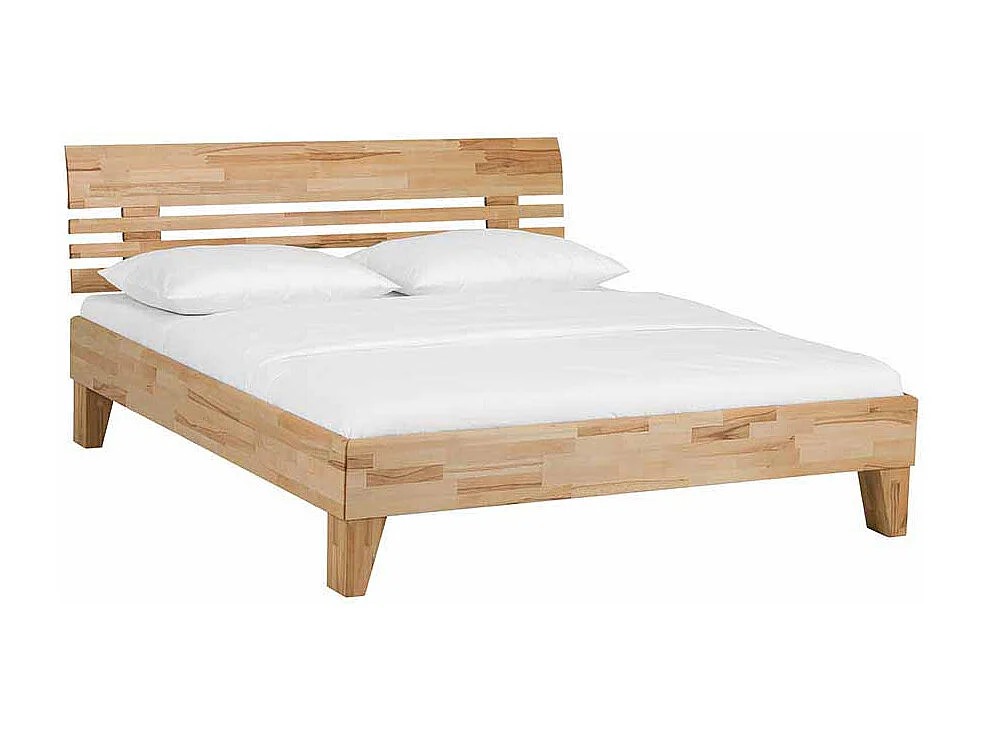 Doppelbett aus Kernbuche Massivholz geölt