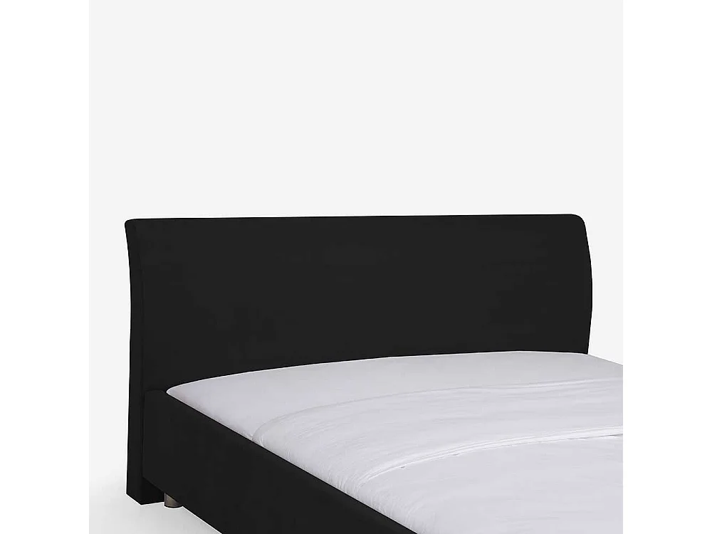 Polsterbett in Schwarz Webstoff modern