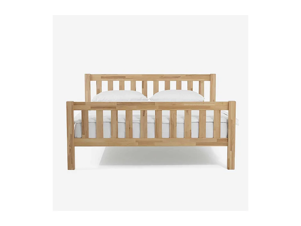 Einzelbett aus Kernbuche Massivholz mit Nachttisch (zweiteilig)