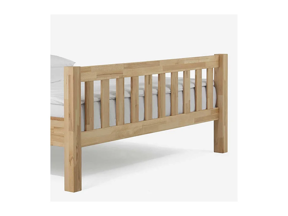 Einzelbett aus Kernbuche Massivholz mit Nachttisch (zweiteilig)