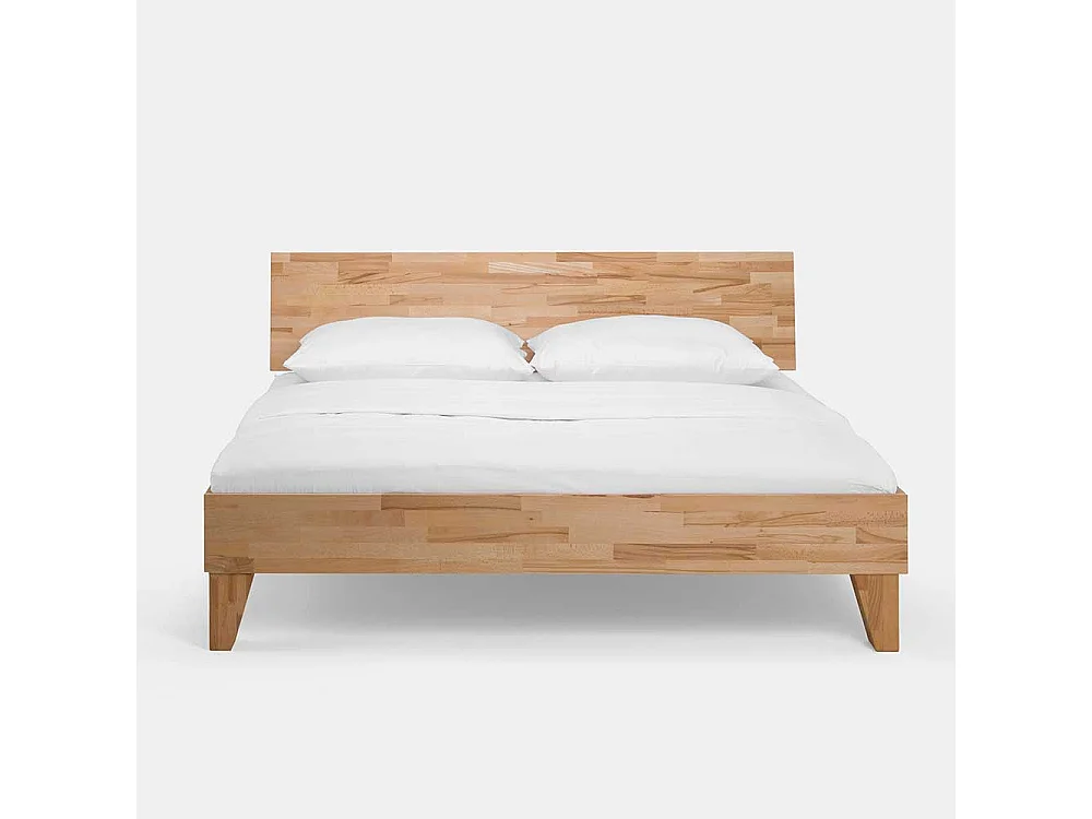 Singlebett aus Kernbuche Massivholz Überlänge (zweiteilig)