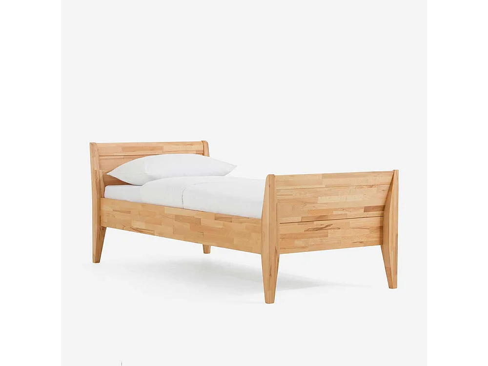 Massivholzbett aus Buche geölt Vierfuß Gestell