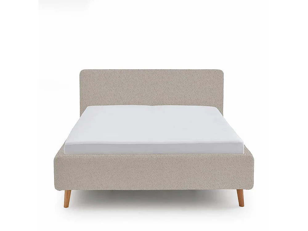 Polster Doppelbett in Beige 160x200 cm 180x200 cm