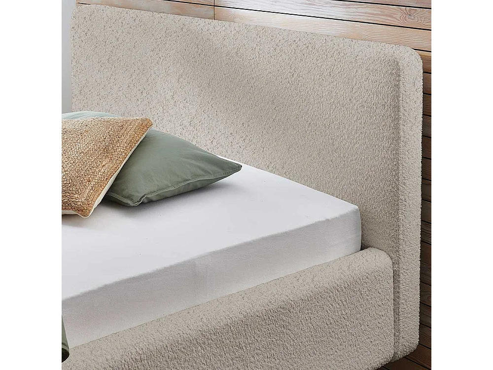 Polster Doppelbett in Beige 160x200 cm 180x200 cm