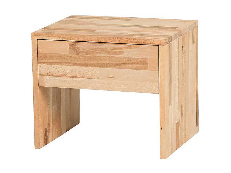 Holzbett mit Nachtkonsole Polsterkopfteil in Dunkelbraun (zweiteilig)