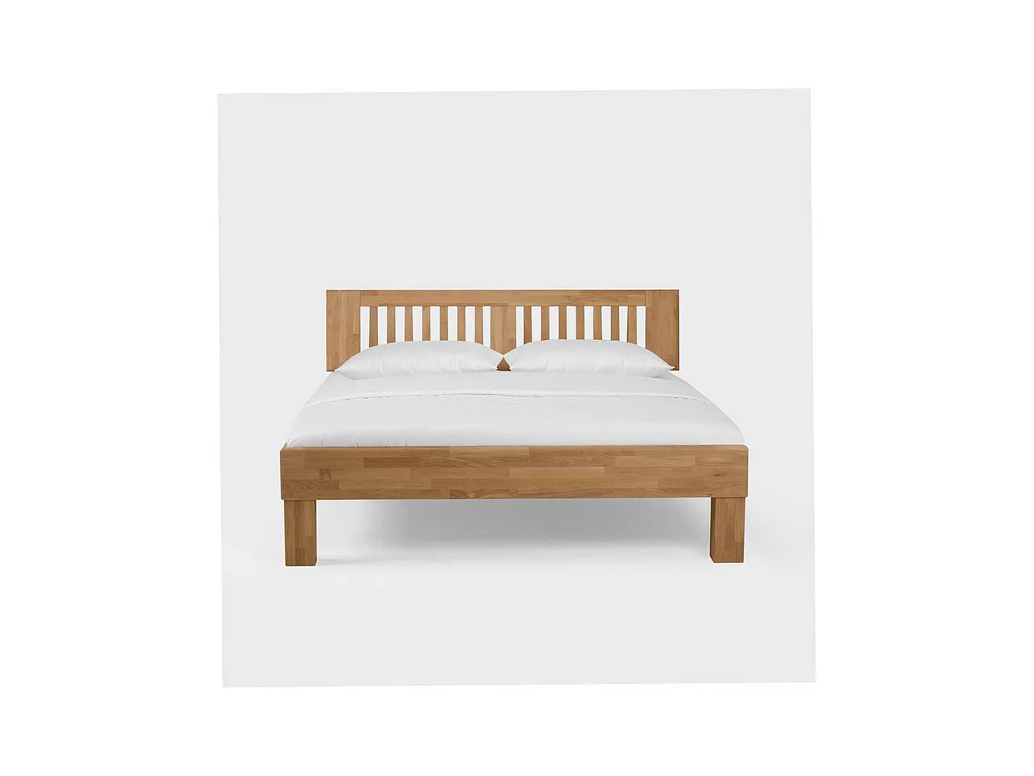 Bett aus Wildeiche Massivholz mit überlänge