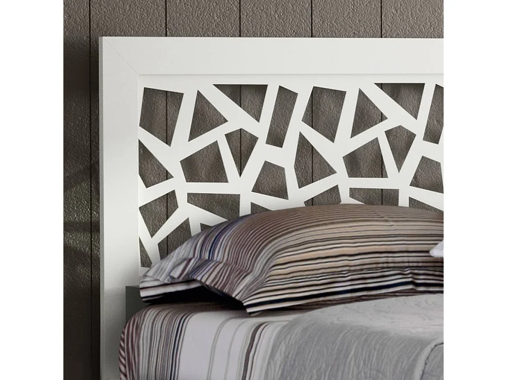 Bettgestell Doppelbett in Weiß pulverbeschichtet