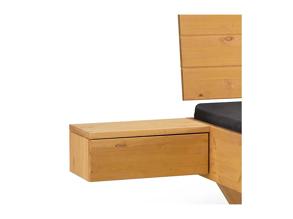 Doppelbett Massivholzbett auf Kufen in Kiefer Laugenfarben