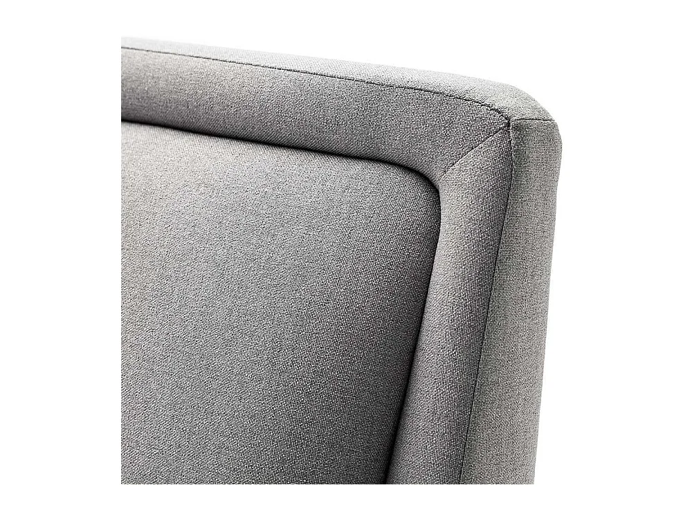 Skandi Polsterbett in Hellgrau 105 cm hohes Kopfteil