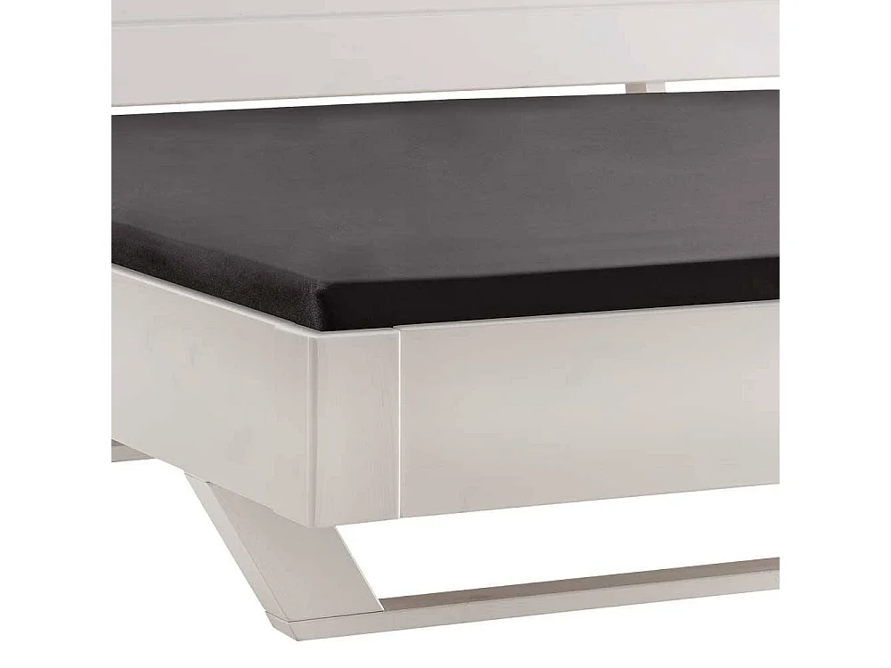 Massivholzbett Bett aus Kiefer Massivholz in Weiß