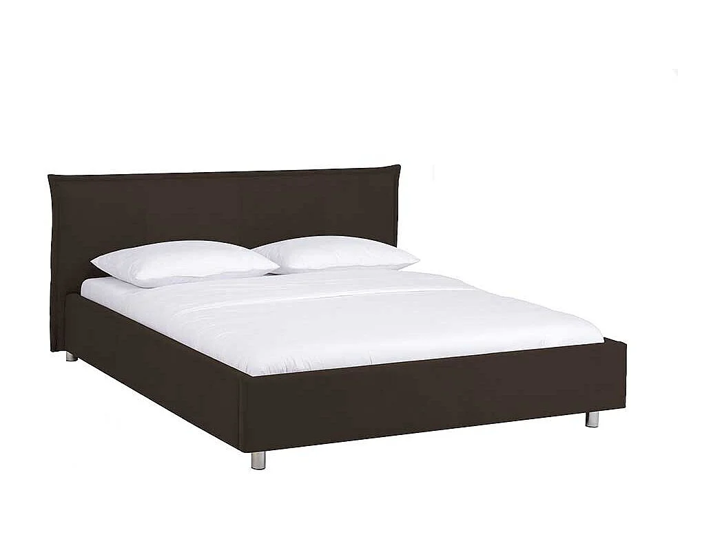 Polsterbett in Braun Kunstleder Überlänge