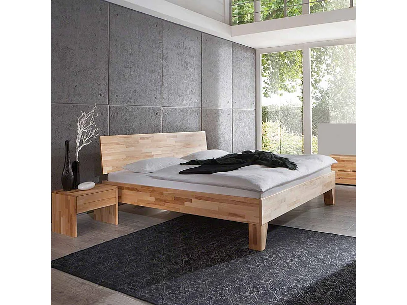 Singlebett aus Kernbuche Massivholz geölt