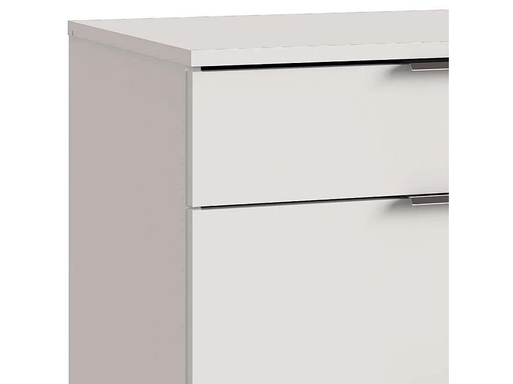 Großes Bett in modernem Design Weiß und Dunkelgrau