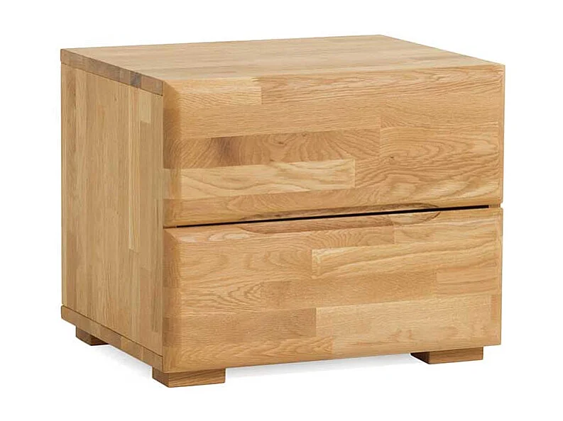 Doppelbett Set aus Wildeiche Massivholz honigfarben geölt (dreiteilig)