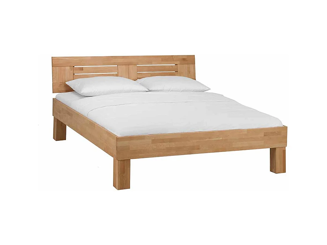 Buchenholz Bett massiv lackiert