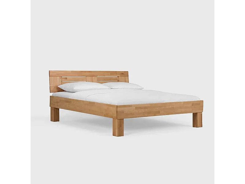 Buchenholz Bett massiv lackiert