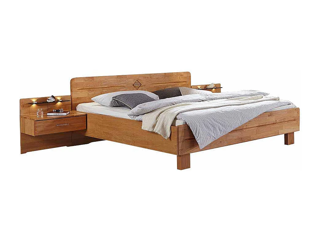 Ehebett aus Erle Nachtkonsolen (dreiteilig)