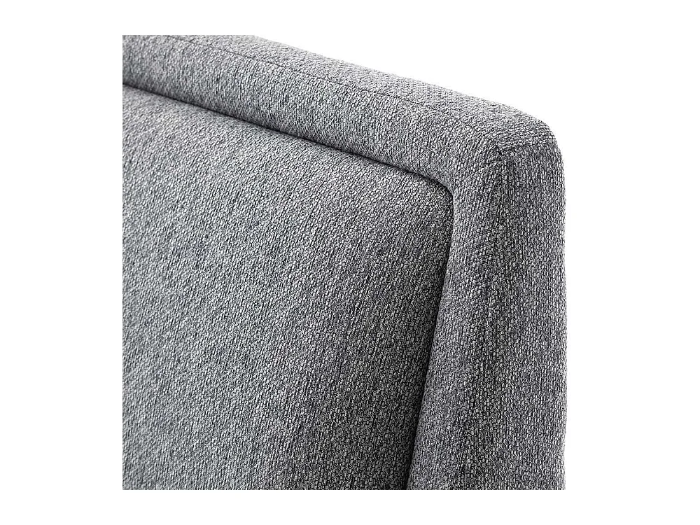 Graues Polsterbett im Skandi Design 50 cm Einstiegshöhe