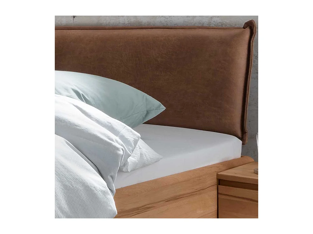 Bett Kombination aus Kernbuche Massivholz und Metall Industry Stil (dreiteilig)