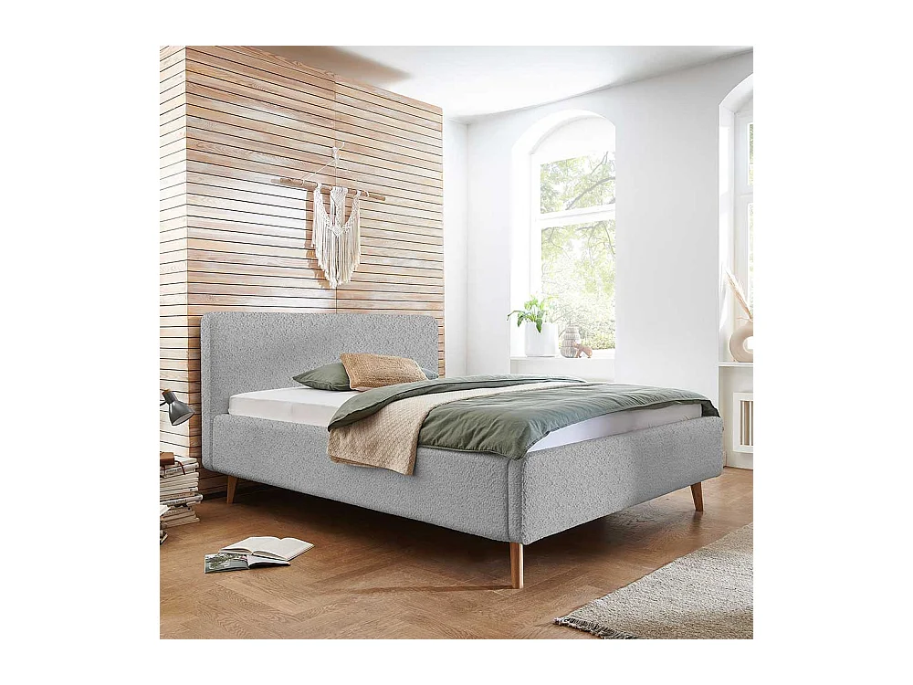 Polster Doppelbett Grau 160x200 cm oder 180x200 cm 105 cm hoch