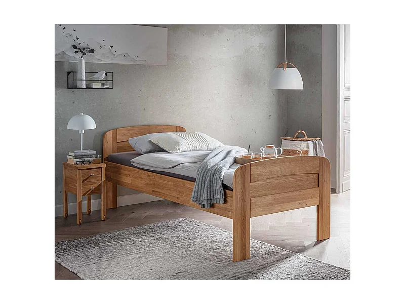 Einzelbettgestell Bettrahmen 80 cm hoch und 68 cm Fußteil