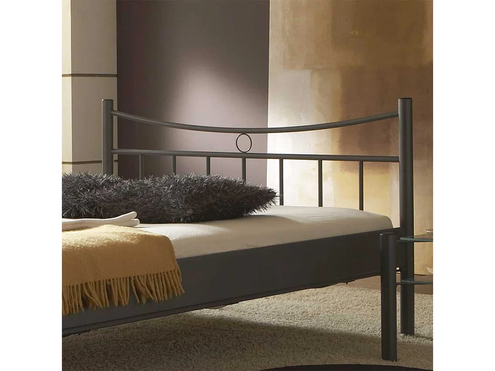 Futonbett mit 4-Fuß Gestell Anthrazit