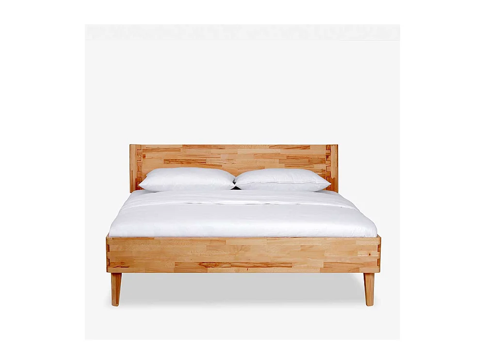 Naturholzbetten in Kernbuchefarben 48 cm Einstiegshöhe